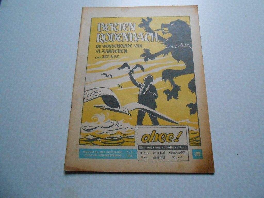 Ohee 169 Berten Rodenbach 1966., Boeken, Eén stripboek, Ophalen of Verzenden, Zo goed als nieuw, Jef Nijs