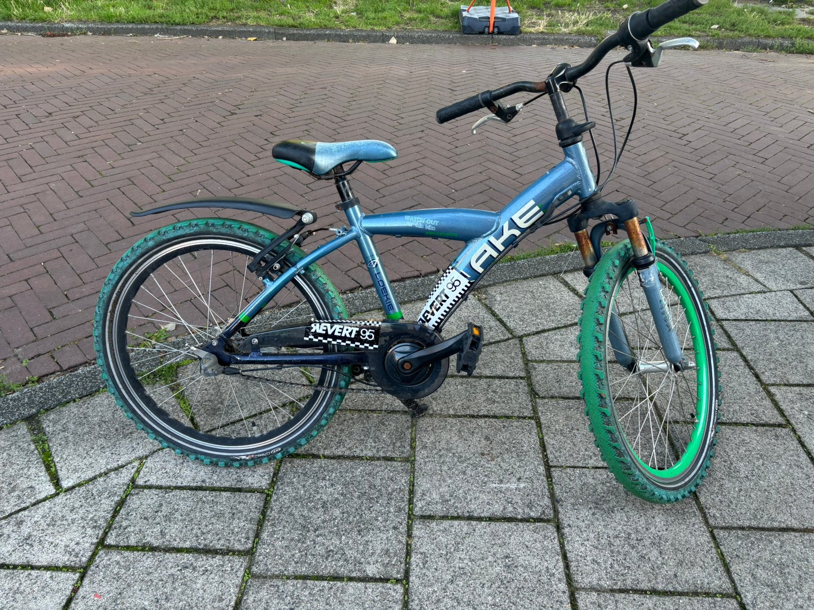 Loekie Snake kinderfiets, Ophalen, Terugtraprem, 22 inch, Gebruikt