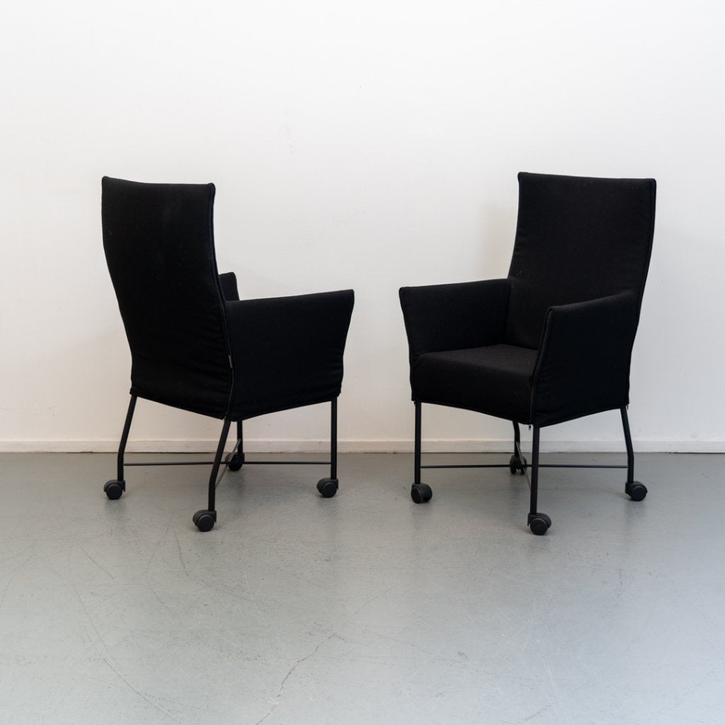 Montis Chaplin eetkamerstoelen Zwart Stof, Niet ingevuld, Zo goed als nieuw, Niet ingevuld, Niet ingevuld