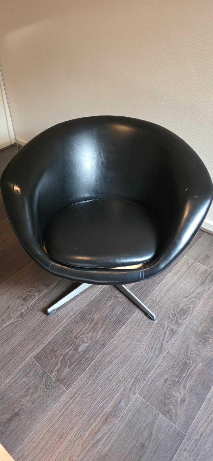 Kuip stoel vintage antiek zwart, Huis en Inrichting, Stoelen, Ophalen, Gebruikt, Zwart, Eén