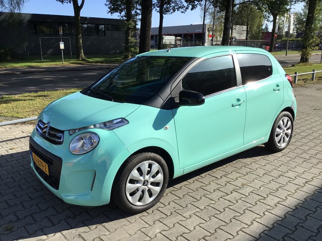 Citroën C1 1.0 VTi 72PK S&S 5D 2019 Groen, Voorwielaandrijving, Stof, Zwart, 4 stoelen