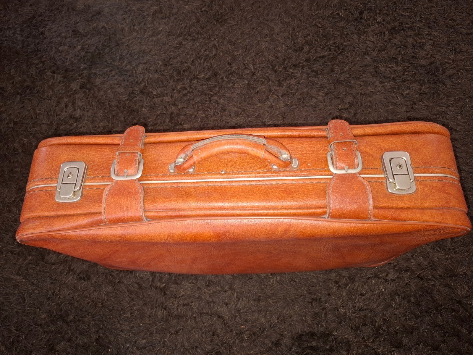 Vintage Koffer Bruin Leer 70x45x20 Tiny's lederwaren Breda, Sieraden, Tassen en Uiterlijk, Koffers, 60 tot 70 cm, Gebruikt, Leer