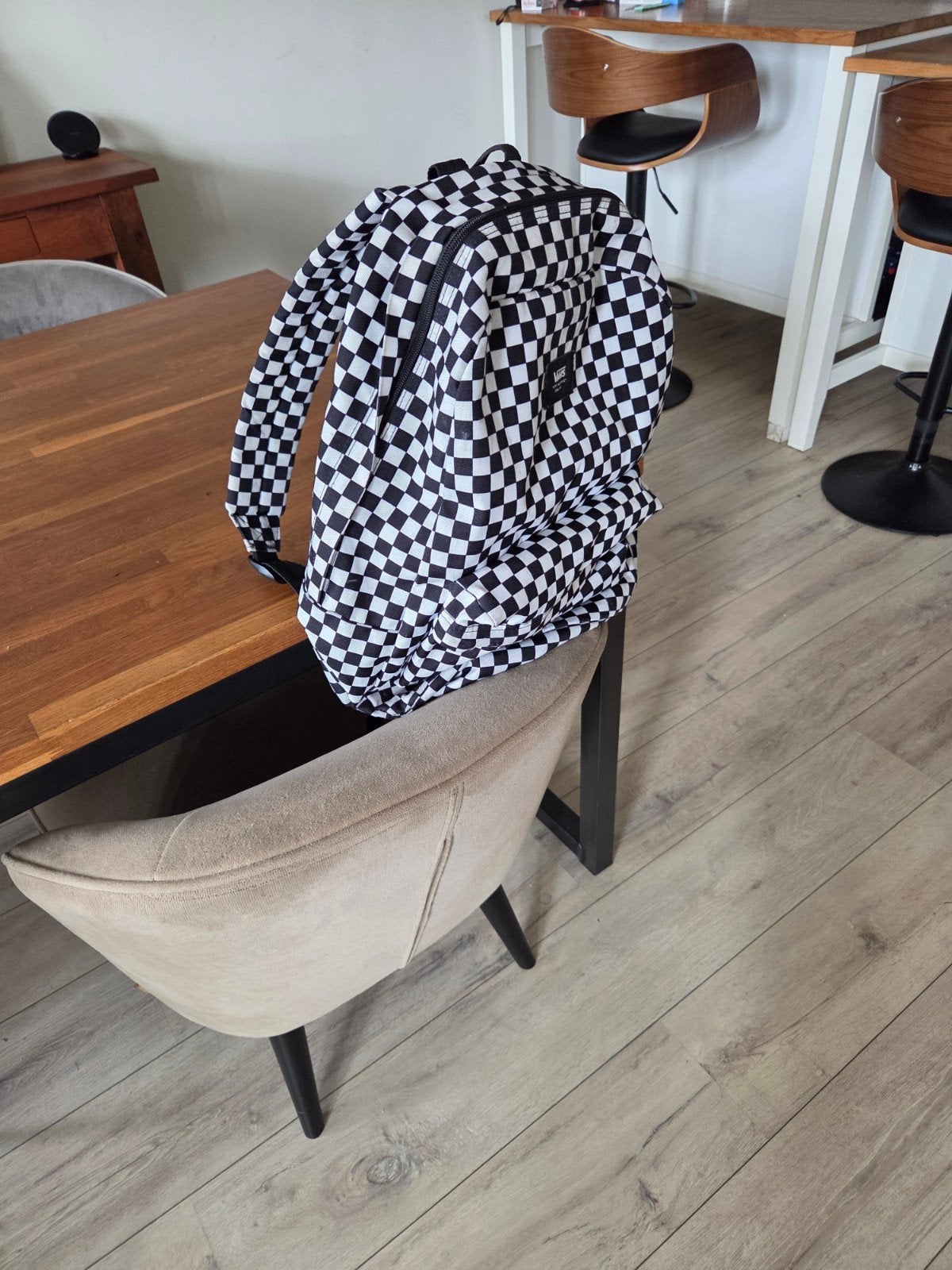 Vans Rugtas Zwart-Wit Geblokt - Z.G.A.N., Ophalen of Verzenden, Zo goed als nieuw, Overige merken