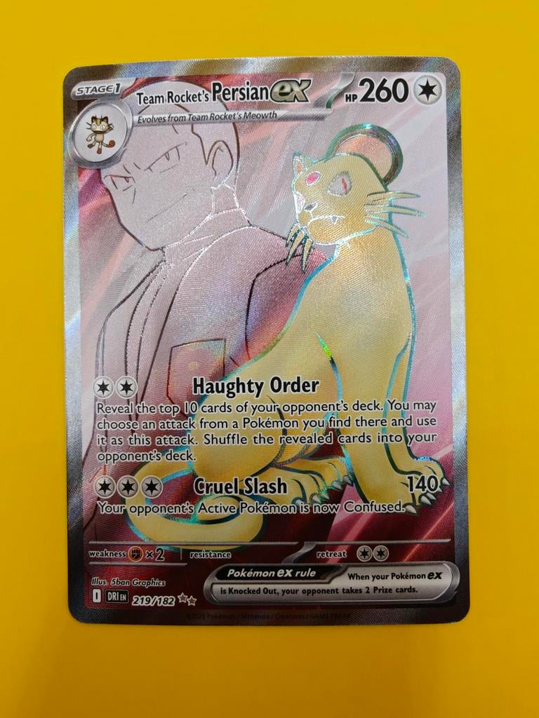Team Rocket's Persian ex Full Art - Destined Rivals, Verzenden, Zo goed als nieuw