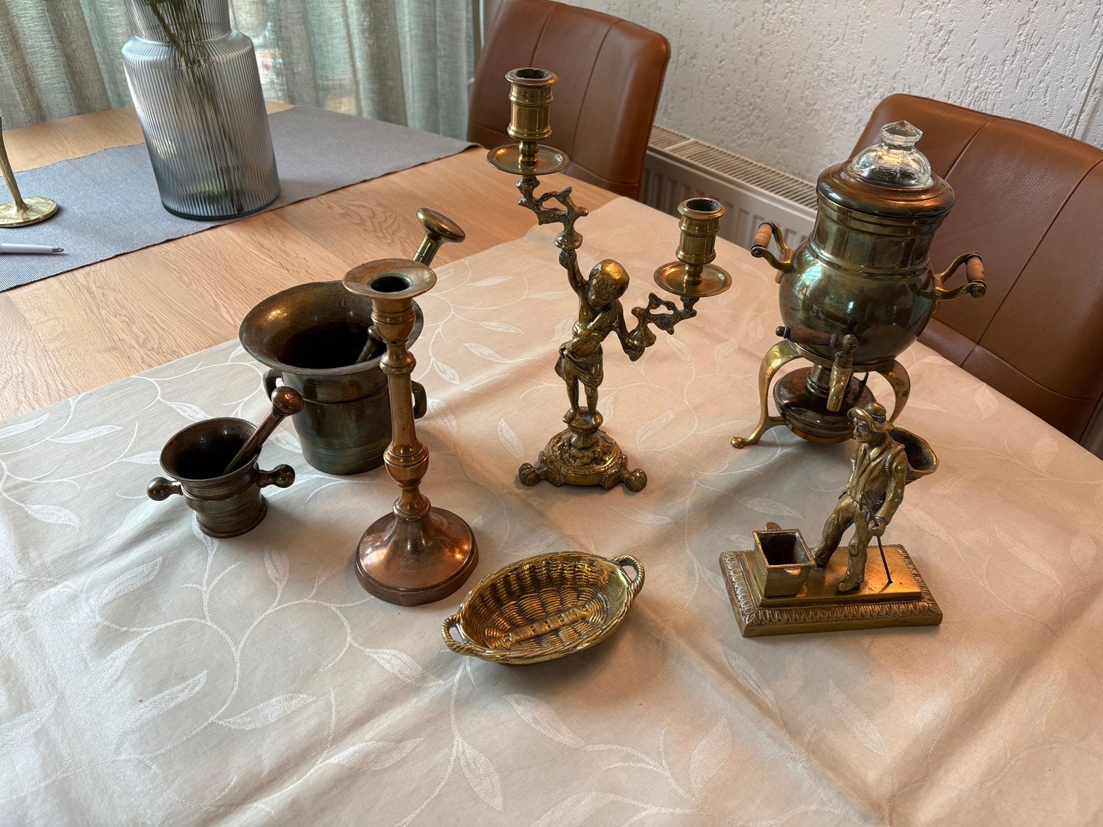 Verzameling messing/koper/bronzen beelden/antiek, Antiek en Kunst, Ophalen of Verzenden