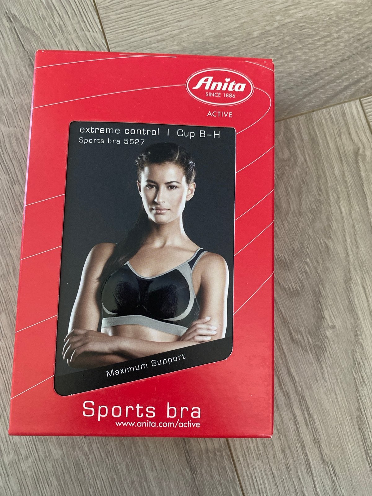 Anita Extreme Control Sport-bh Zwart/Grijs F 90, Ophalen of Verzenden, Nieuw, Zwart, Fitness of Aerobics