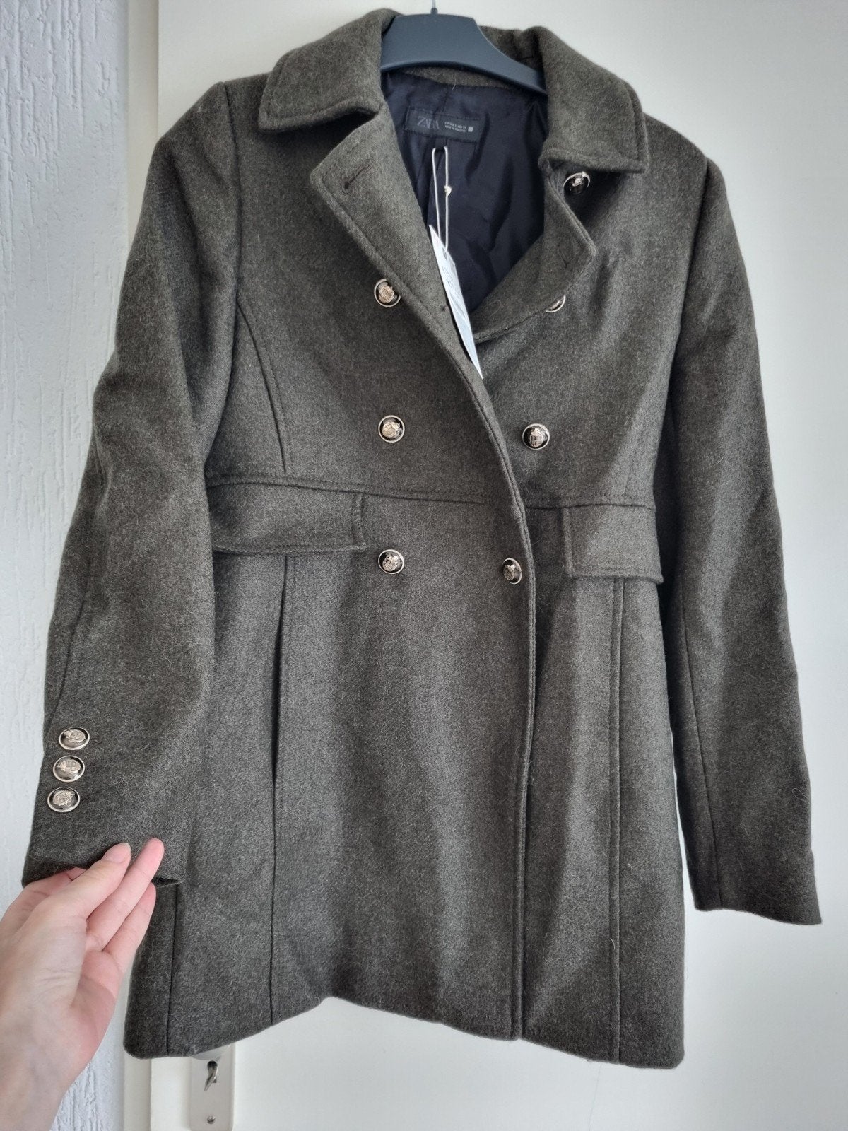 nieuwe langere jas met knopen, Ophalen, Zara, Nieuw, Maat 36 (S)