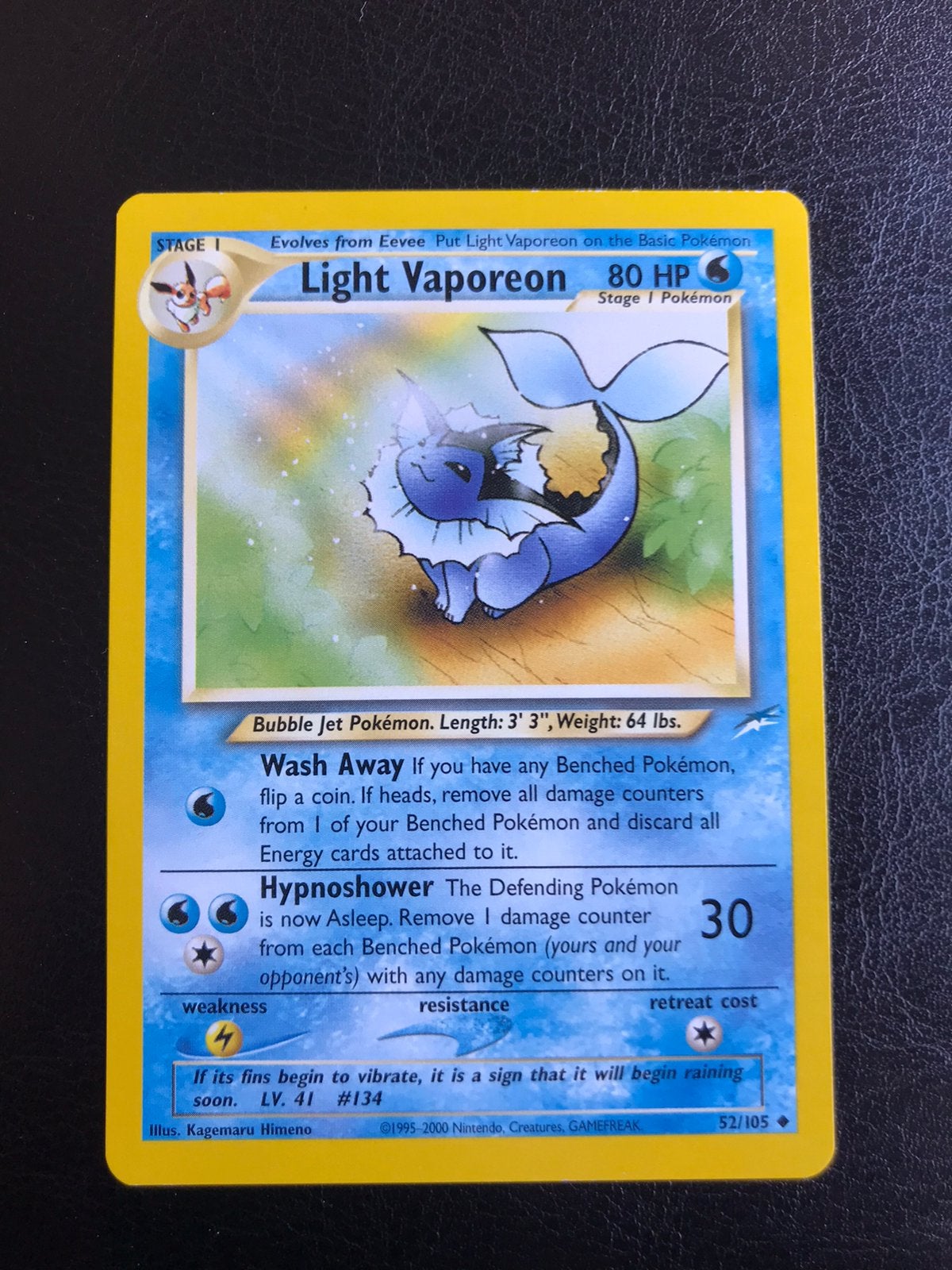 Light Vaporeon - Neo Destiny (near mint), Ophalen of Verzenden, Zo goed als nieuw