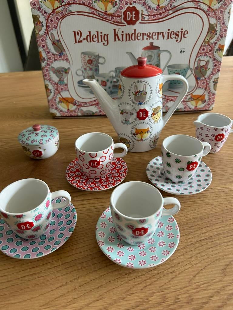 Douwe Egberts kinderservies – 12-delig – theeservies, Ophalen of Verzenden