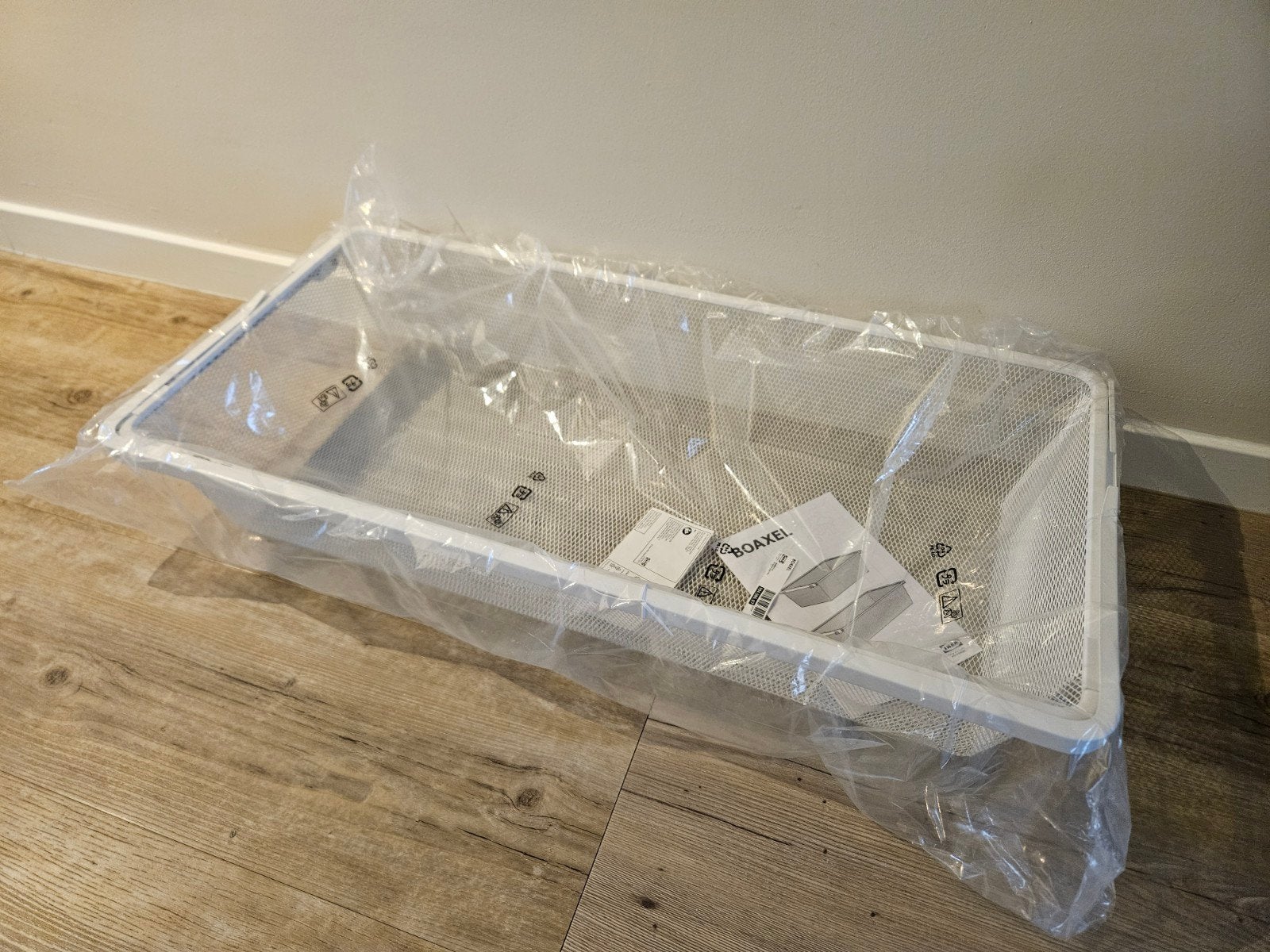 IKEA Boaxel draadmand wit (80 cm breed) - Nieuw in verpakkin, Ophalen, Nieuw