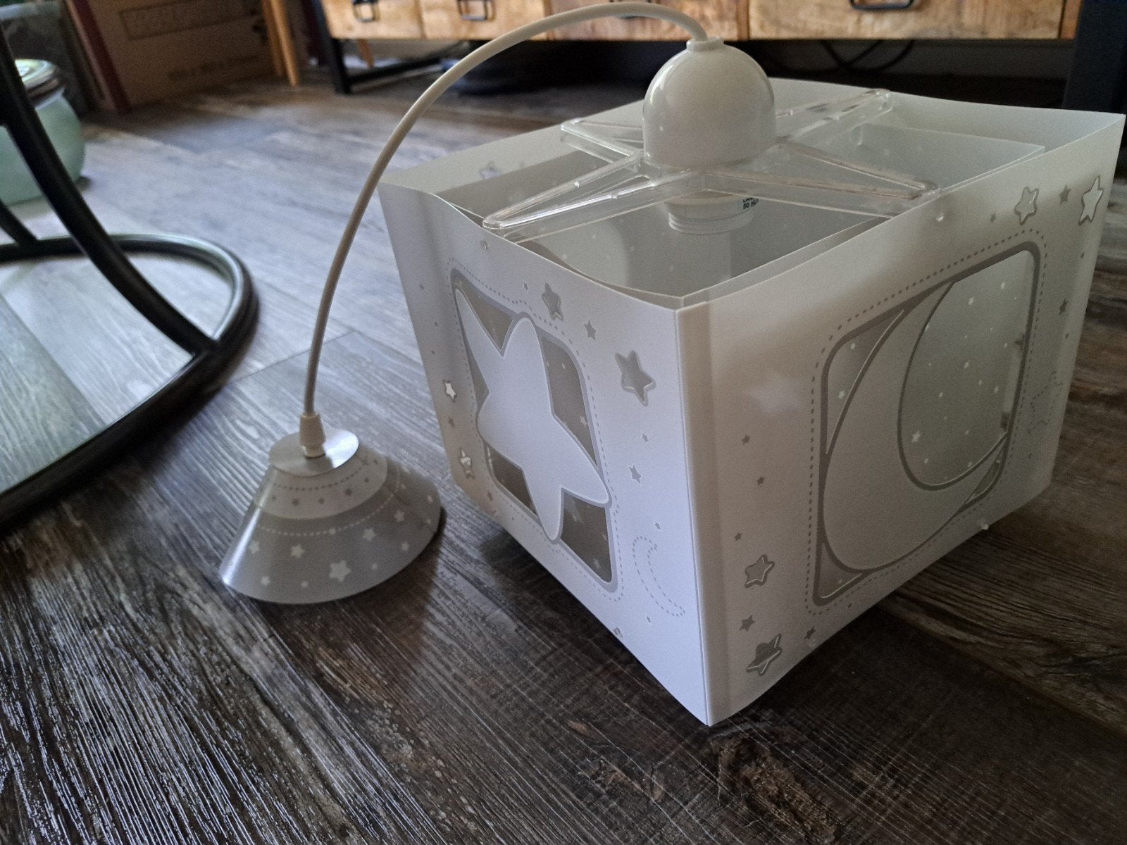 plafondlamp voor kinderkamer, Ophalen, Gebruikt, Kinderkamer, speels, sterren en manen, Minder dan 25 cm