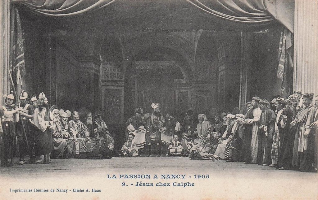 703-225-029 La Passion a Nancy Jésus chez Caiphe, Ophalen of Verzenden, Voor 1920, Frankrijk