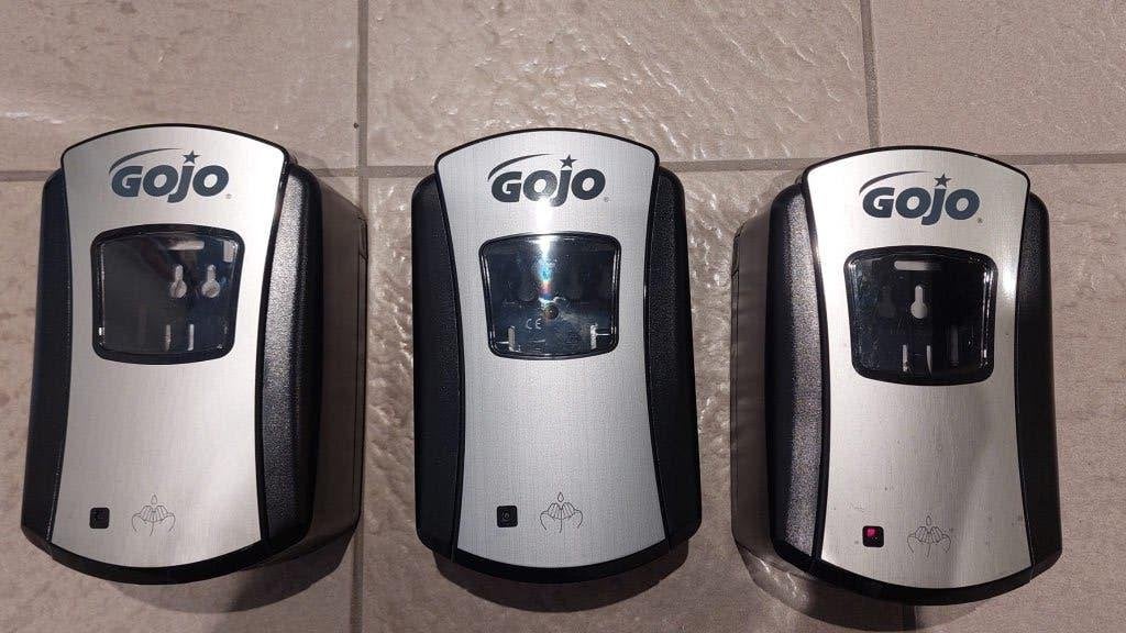 3 x zeep dispenser - automatische dispenser - prijs per stuk, Gebruikt, Overige merken, Zwart, Zeepdispenser/zeepbakje