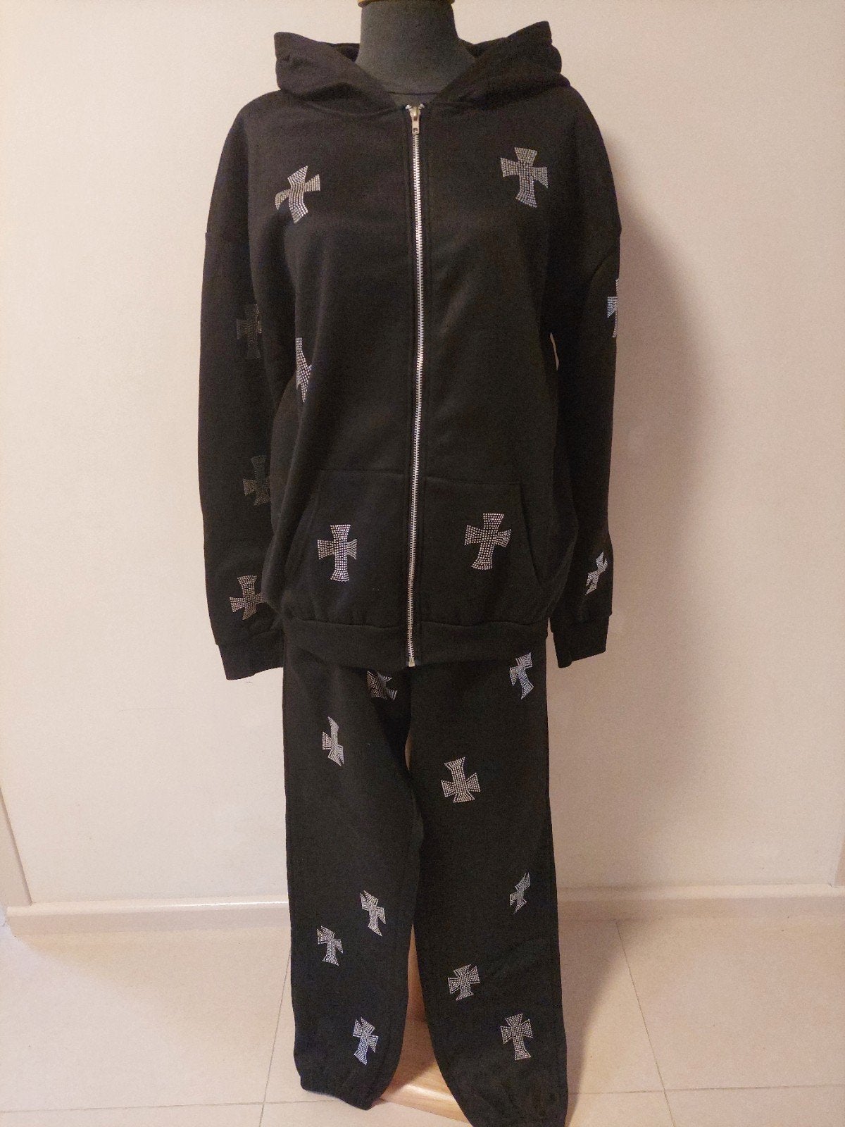 NIEUW! Joggingpak/ maat L, Kostuum of Pak, Zwart, Maat 42/44 (L), Nieuw