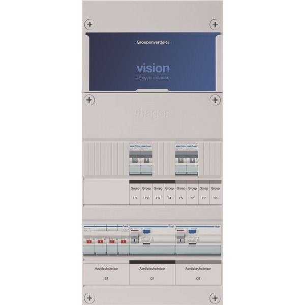 4 groepenkast 4P HFD+2x4P ALS 3F - Hager, Verzenden, Nieuw