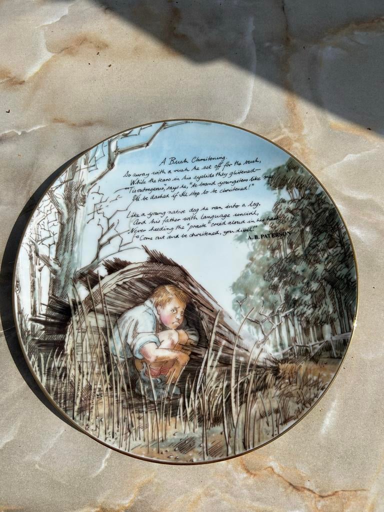 Decoratieve Wandplaat "A Bush Christening" - Banjo Paterson, Ophalen of Verzenden