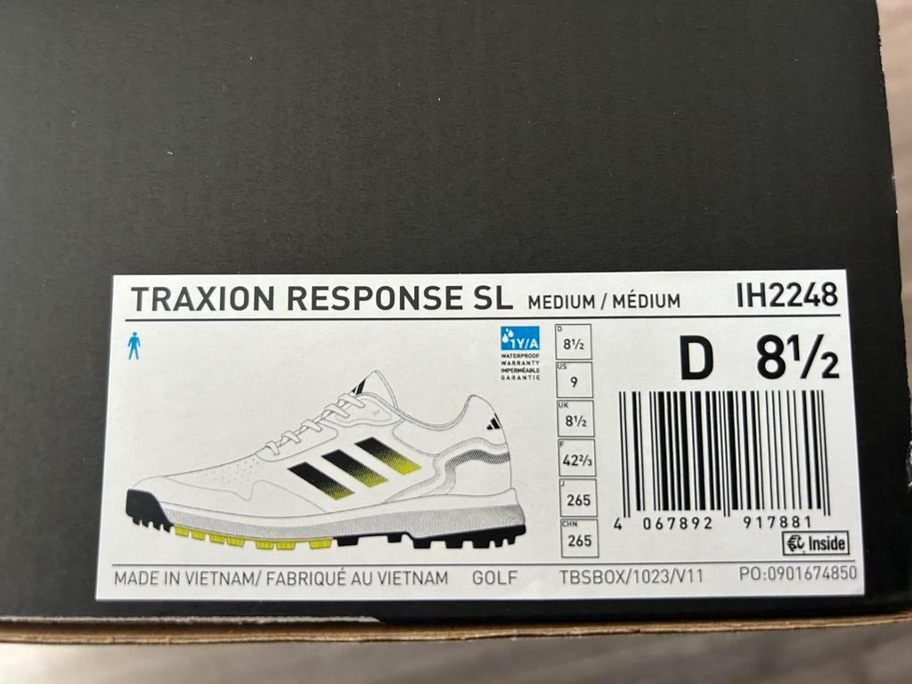Adidas Traxion Response SL Golfschoenen - Maat 42 2/3, Ophalen of Verzenden, Zo goed als nieuw, Schoenen, Overige merken