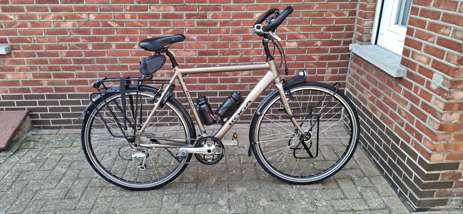 Herenfiets koga miyata traveller nieuwstaat, 28 inch, Velgrem, Zo goed als nieuw, 57 tot 61 cm