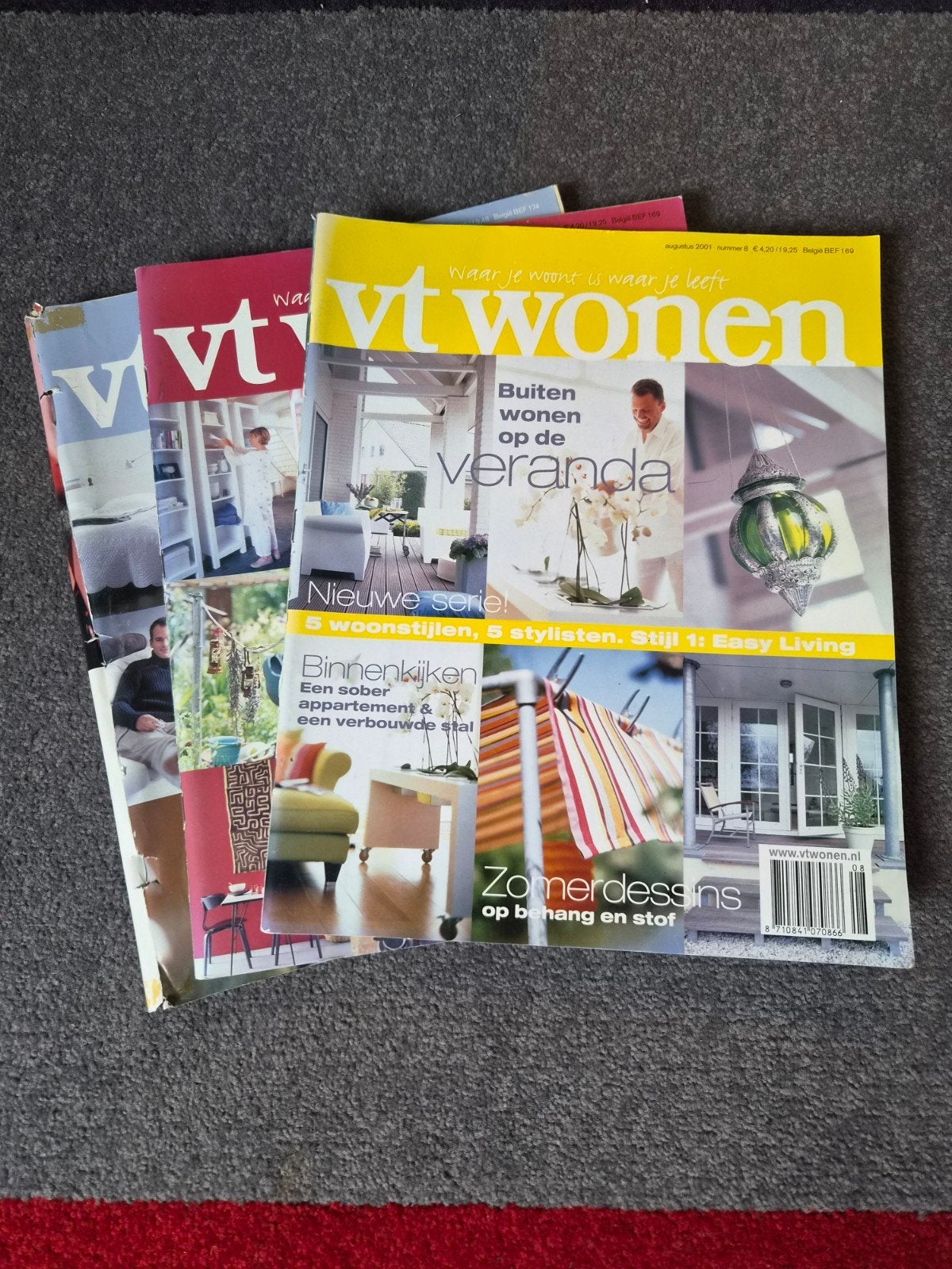 3x vintage vt wonen tijdschrift uit 2001, Boeken, Ophalen of Verzenden, Zo goed als nieuw, Overige typen