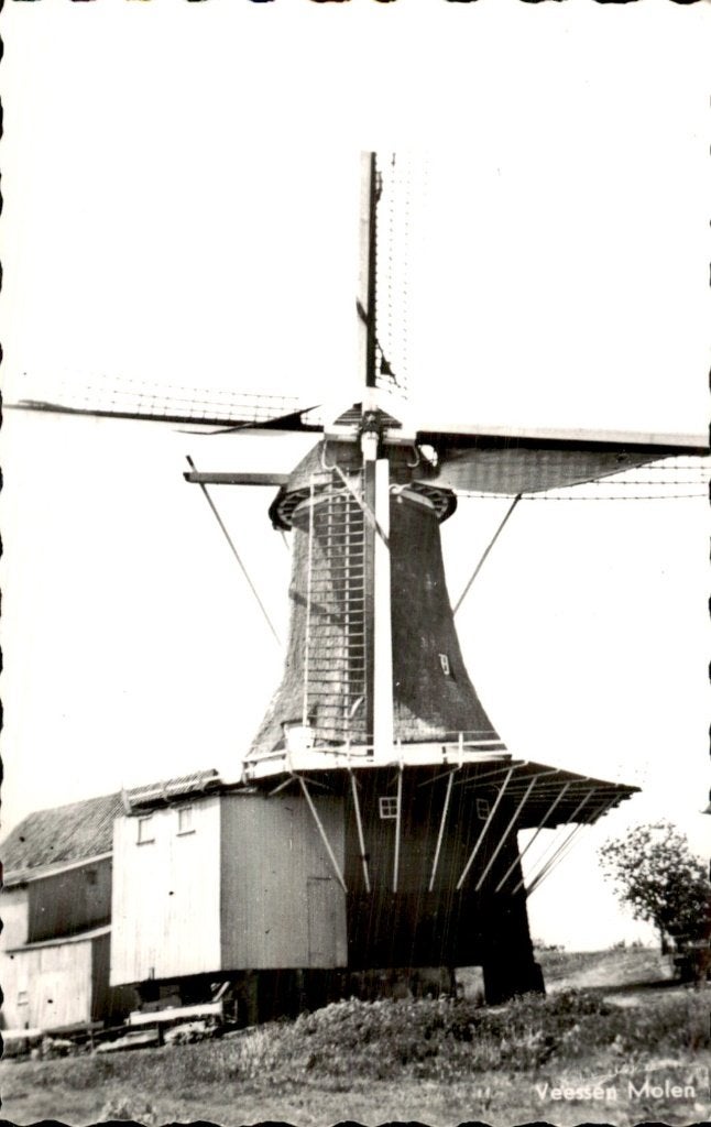 Veessen - Molen - Veessen, Ophalen of Verzenden, 1940 tot 1960, Ongelopen, Gelderland