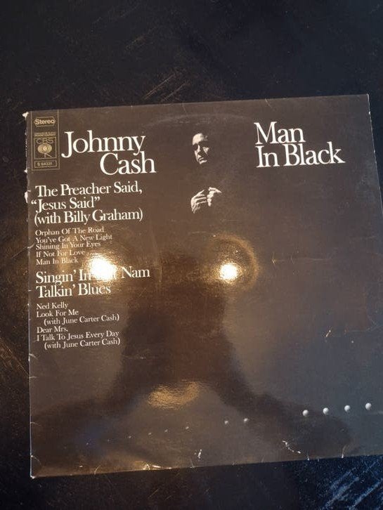 Johnny Cash - Man In Black LP (1971), LP, Gebruikt, Ophalen of Verzenden, 12 inch