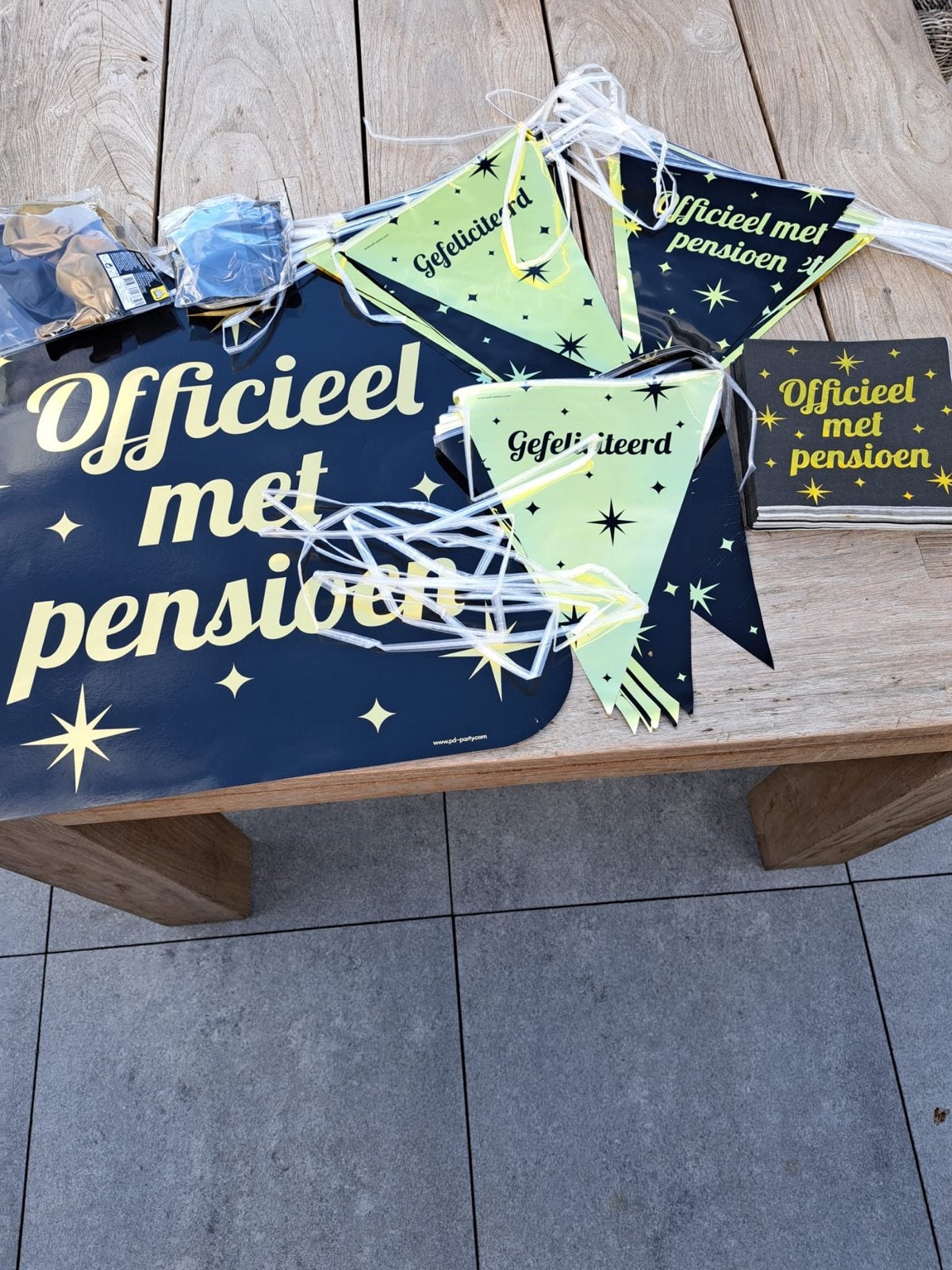 Pensioen Feestversiering: Slingers, Ballonnen, Decoratie, Ophalen of Verzenden, Nieuw, Versiering, Overige