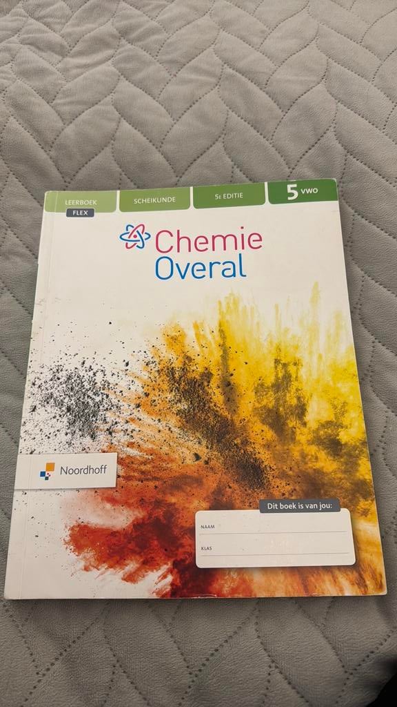 Chemie overal vwo 5 5e editie, Boeken, Schoolboeken, Ophalen of Verzenden, Zo goed als nieuw, VWO, Scheikunde
