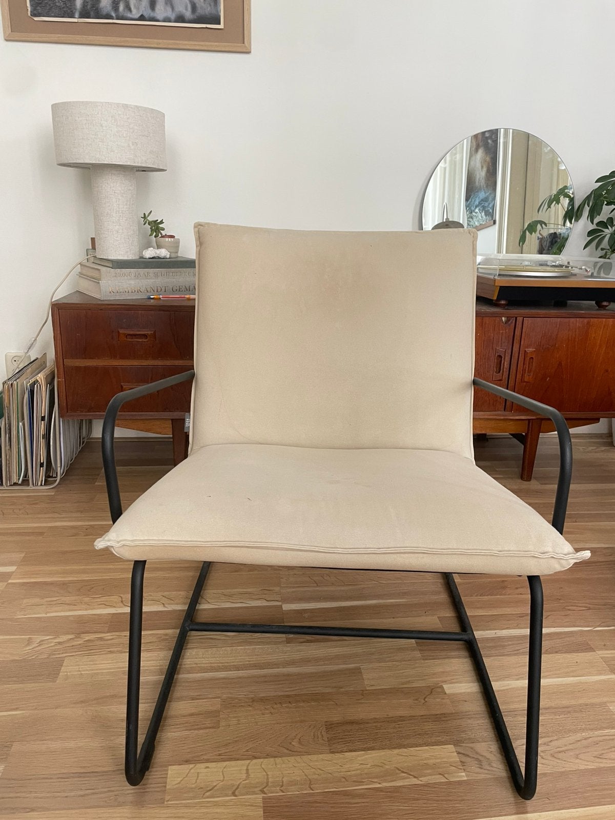Fauteuil linnen, Huis en Inrichting, Stoelen, Ophalen, Gebruikt, Overige kleuren, Eén