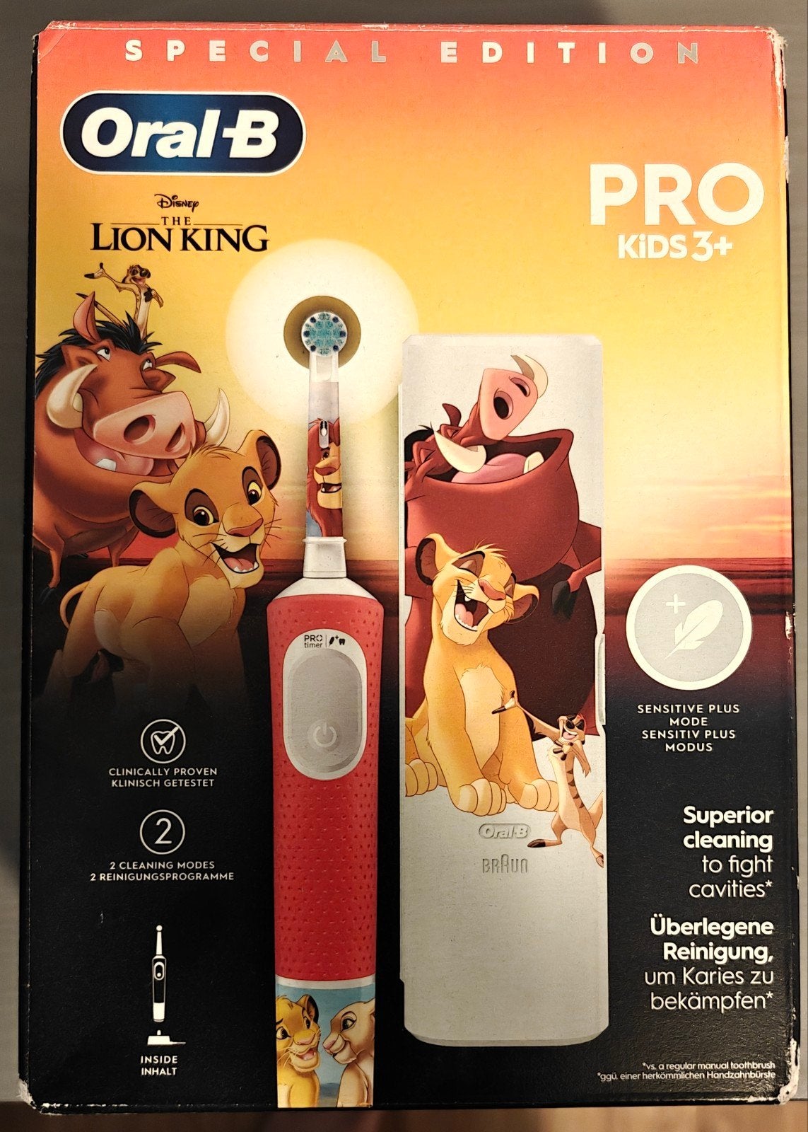 Oral-b Kids Pro kids 3+ elektrische tandenborstel, Ophalen of Verzenden, Gebruikt, Tandenborstel