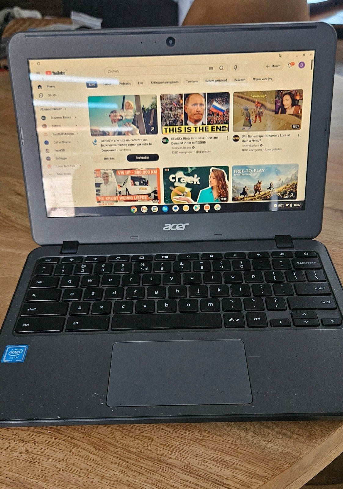 Acer chromebook met touchscreen, Qwerty, Touchscreen, Ophalen of Verzenden, 32 GB of minder