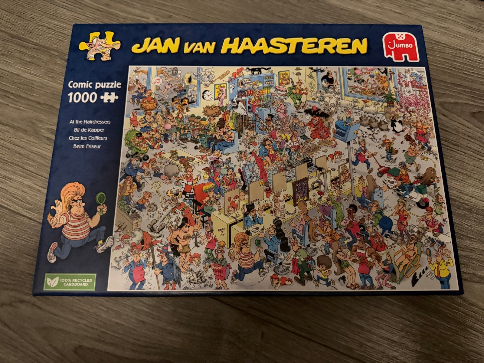 Jan van Haasteren Comic Puzzel - Bij de Kapper (1000 stukjes, Ophalen of Verzenden, Meer dan 50 stukjes, Zo goed als nieuw, 6 maanden tot 2 jaar