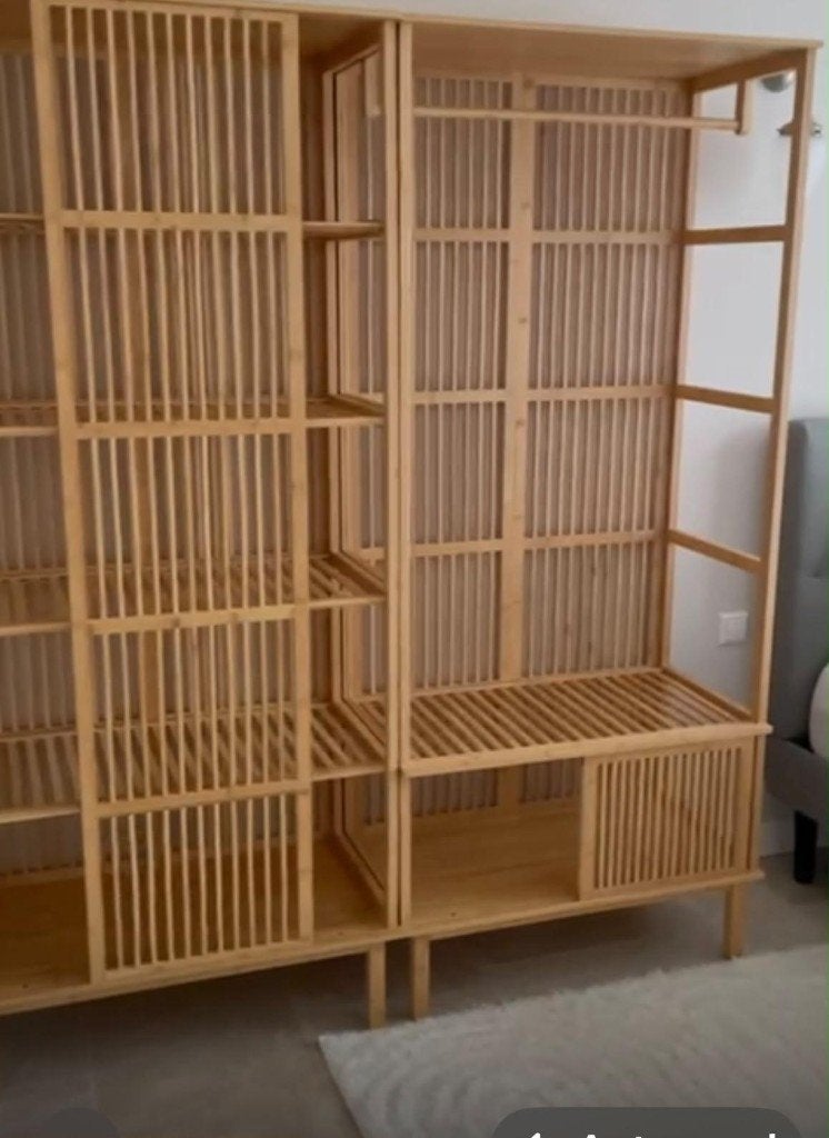 Bamboe Open Kledingkasten ( los of samen ), Ophalen, Modern, minimalistisch, Japandi, 200 cm of meer, 200 cm of meer