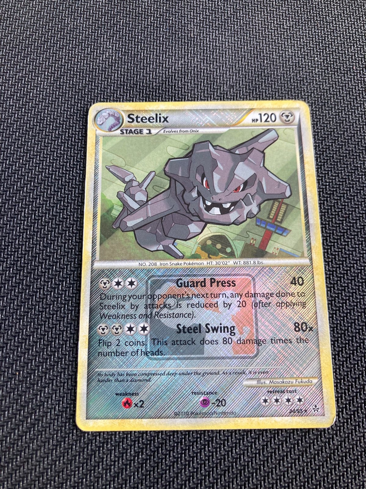 Pokemon kaart Steelix Crosshatch League Promo Reverse Holo, Ophalen of Verzenden, Zo goed als nieuw