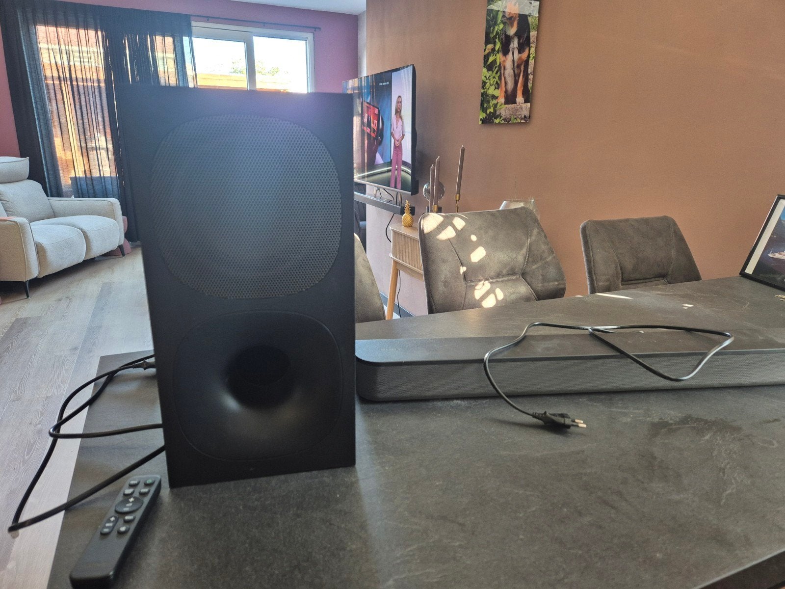 Soundbar met subwoofer, Ophalen, Zo goed als nieuw, Minder dan 500 watt
