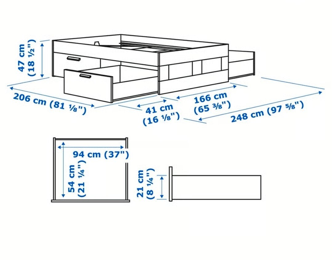 Ikea bed 160x200 zonder matras Er is een hoofdbord., Huis en Inrichting, Slaapkamer | Stapelbedden en Hoogslapers, Ophalen, Tweepersoons