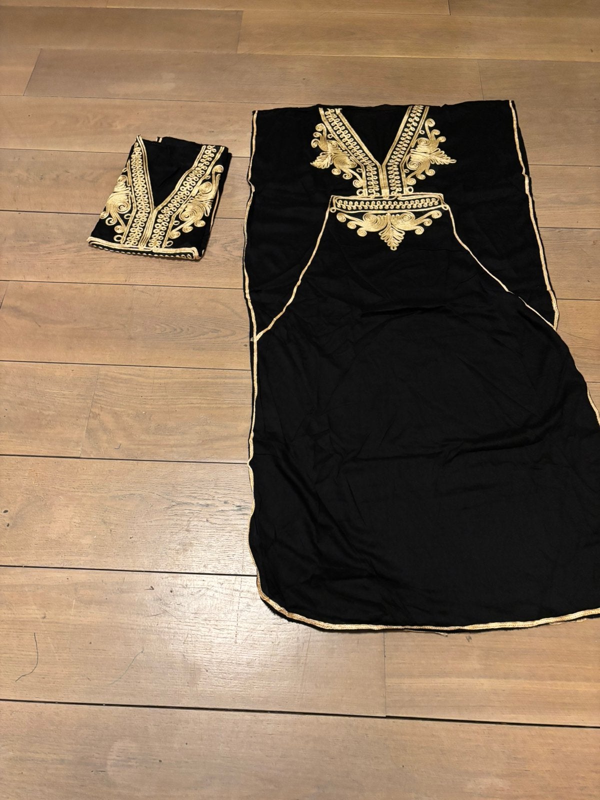 Marokaanse huisjurken gandora jalaba zomerjurk kaftan zwart, Ophalen of Verzenden, Nieuw