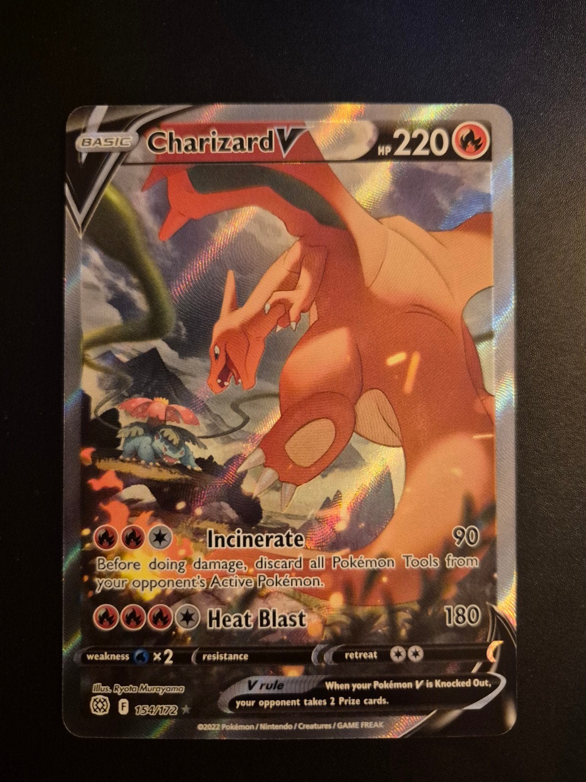 Charizard V 154/172 Brilliant Stars Pokémon Kaart, Ophalen of Verzenden