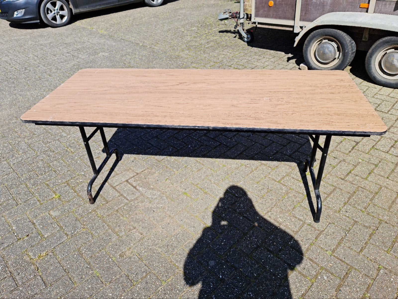 Stevige inklapbare bufettafel / klaptafel, Overige houtsoorten, Gebruikt, Onbekend, Onbekend