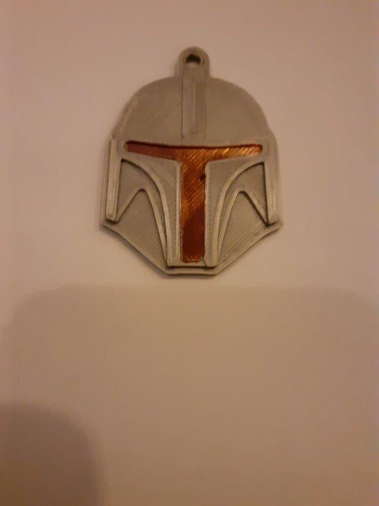 Platte sleutel- of kettinghanger the Mandalorian, Overige materialen, Nieuw, Ophalen of Verzenden, Kruis of Symbool