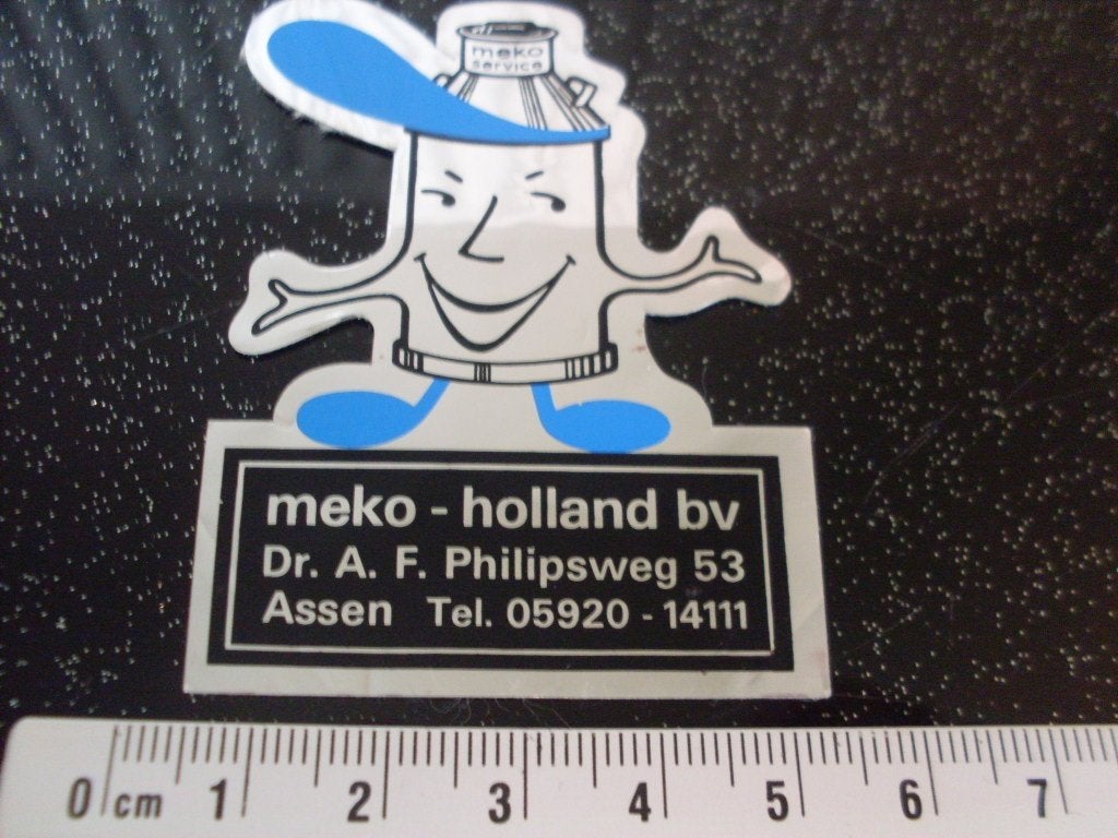 folie sticker meko holland assen logo, Verzenden, Zo goed als nieuw, Bedrijf of Vereniging