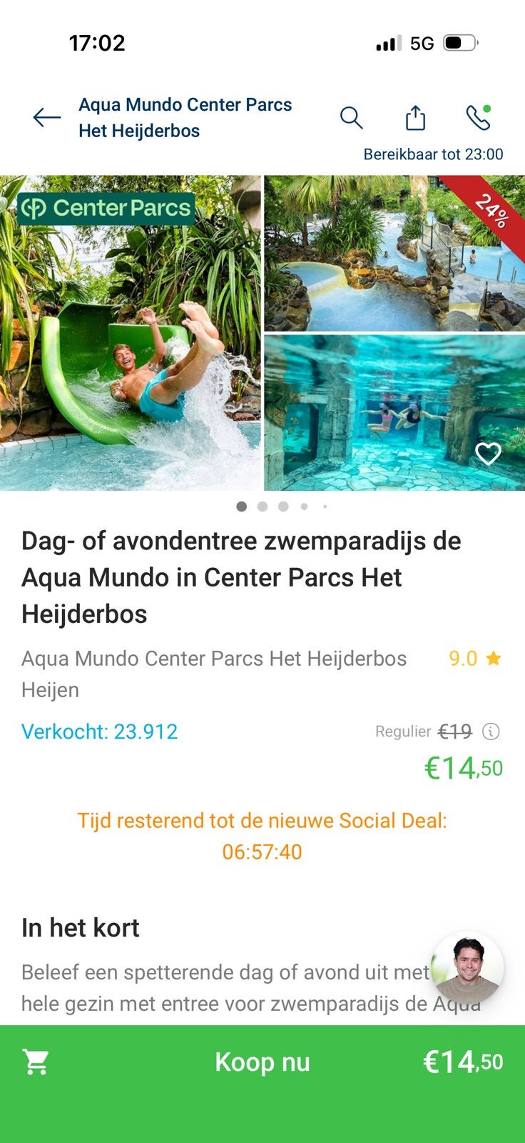Aqua mundo heijderbos kaartjes geldig tot 10 juli, Twee personen, Ticket of Toegangskaart