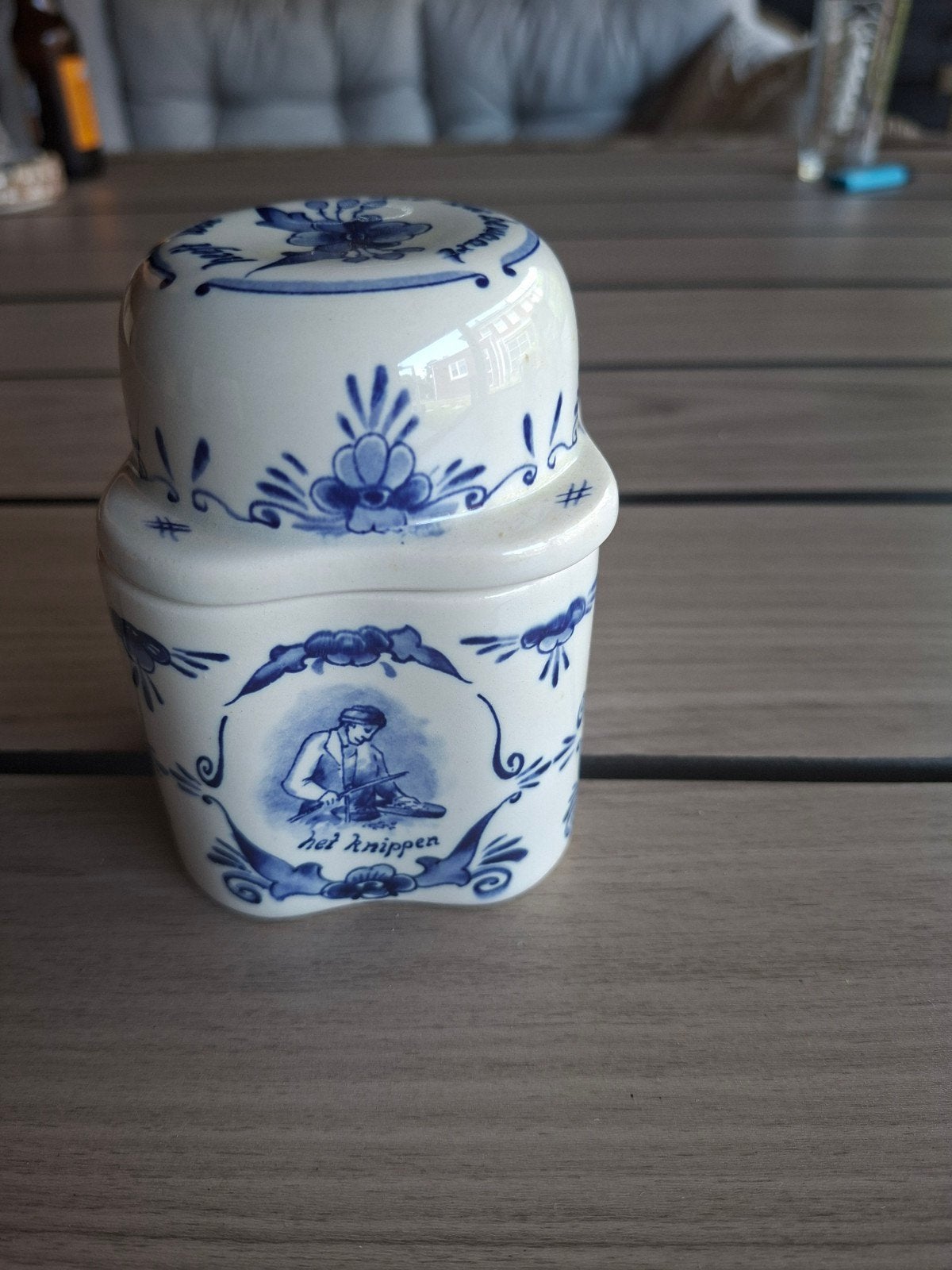 voorraadpotje Delfts blauw, Antiek en Kunst, Antiek | Vazen, Ophalen