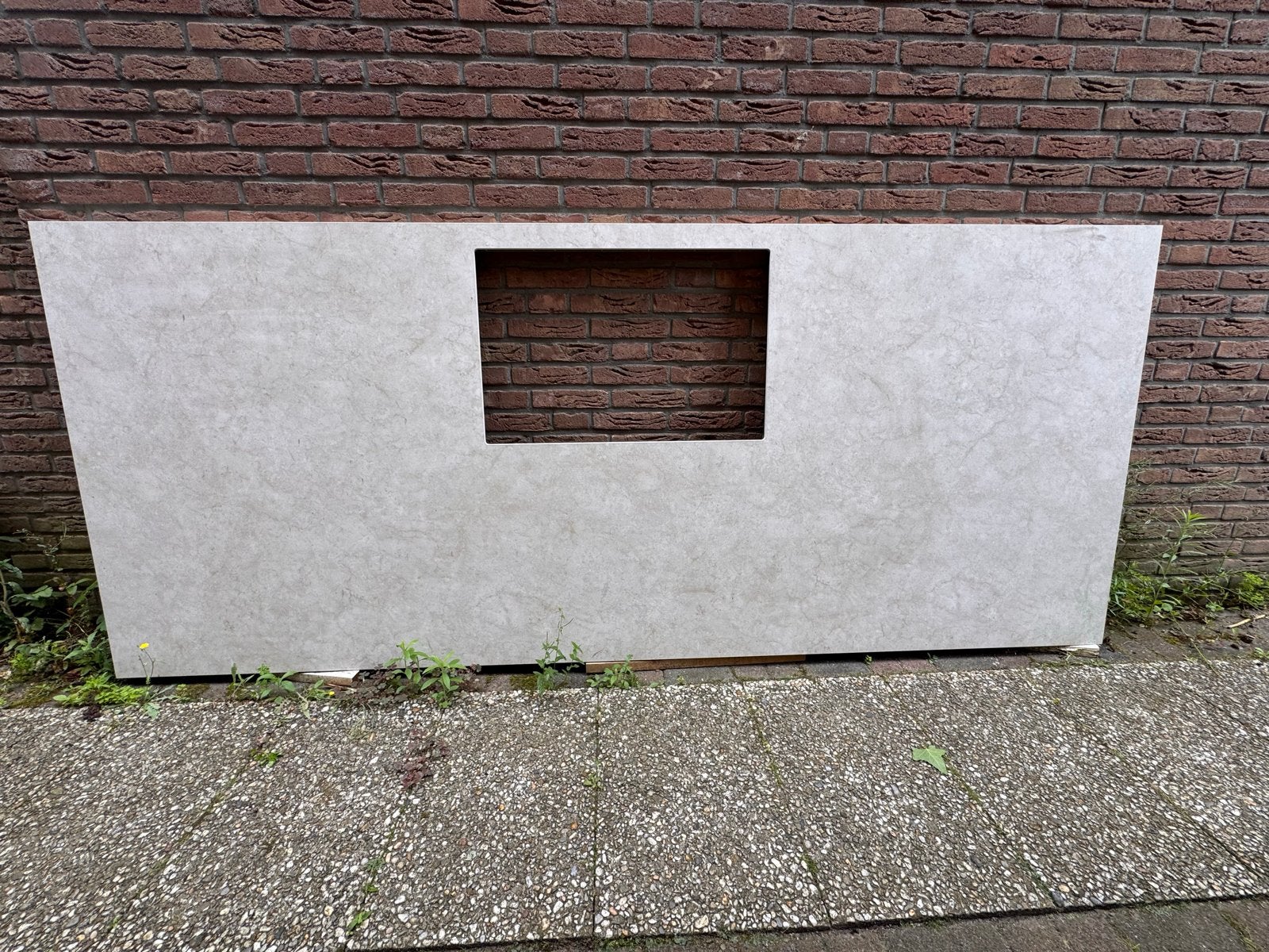 Composiet aanrechtblad kookeiland - als nieuw, Steen/keramiek, Overige merken, Ophalen, Beige