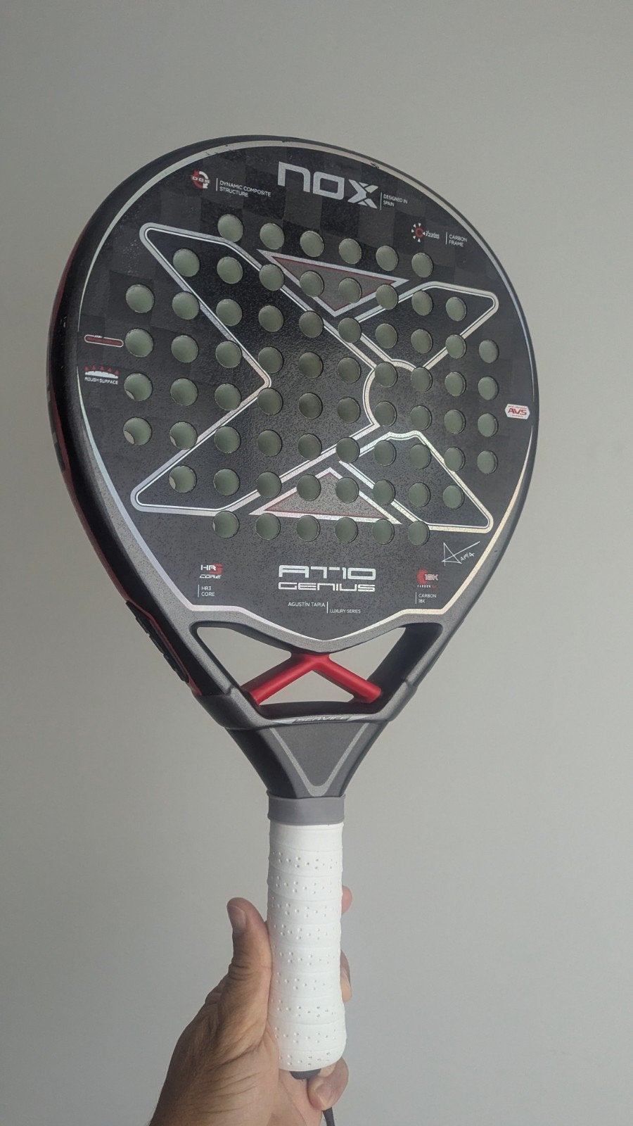 Nox AT10 Genius 18K Luxury Series, Sport en Fitness, Padel, Ophalen, Zo goed als nieuw, Padelracket