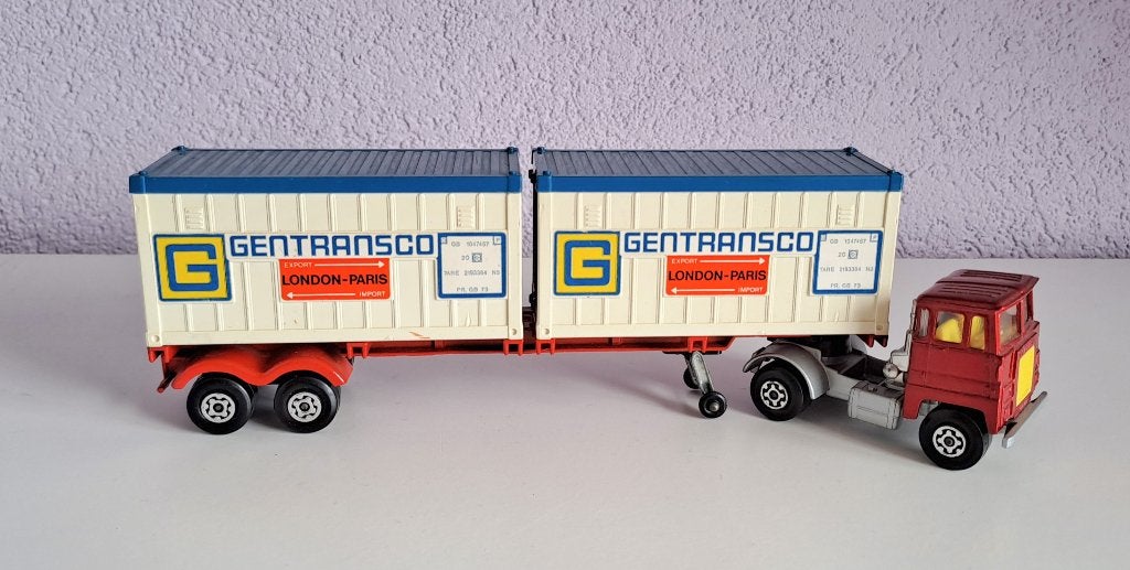 Matchbox Super Kings K-17 Scammell Crusader containertruck, Ophalen, Zo goed als nieuw, Bus of Vrachtwagen