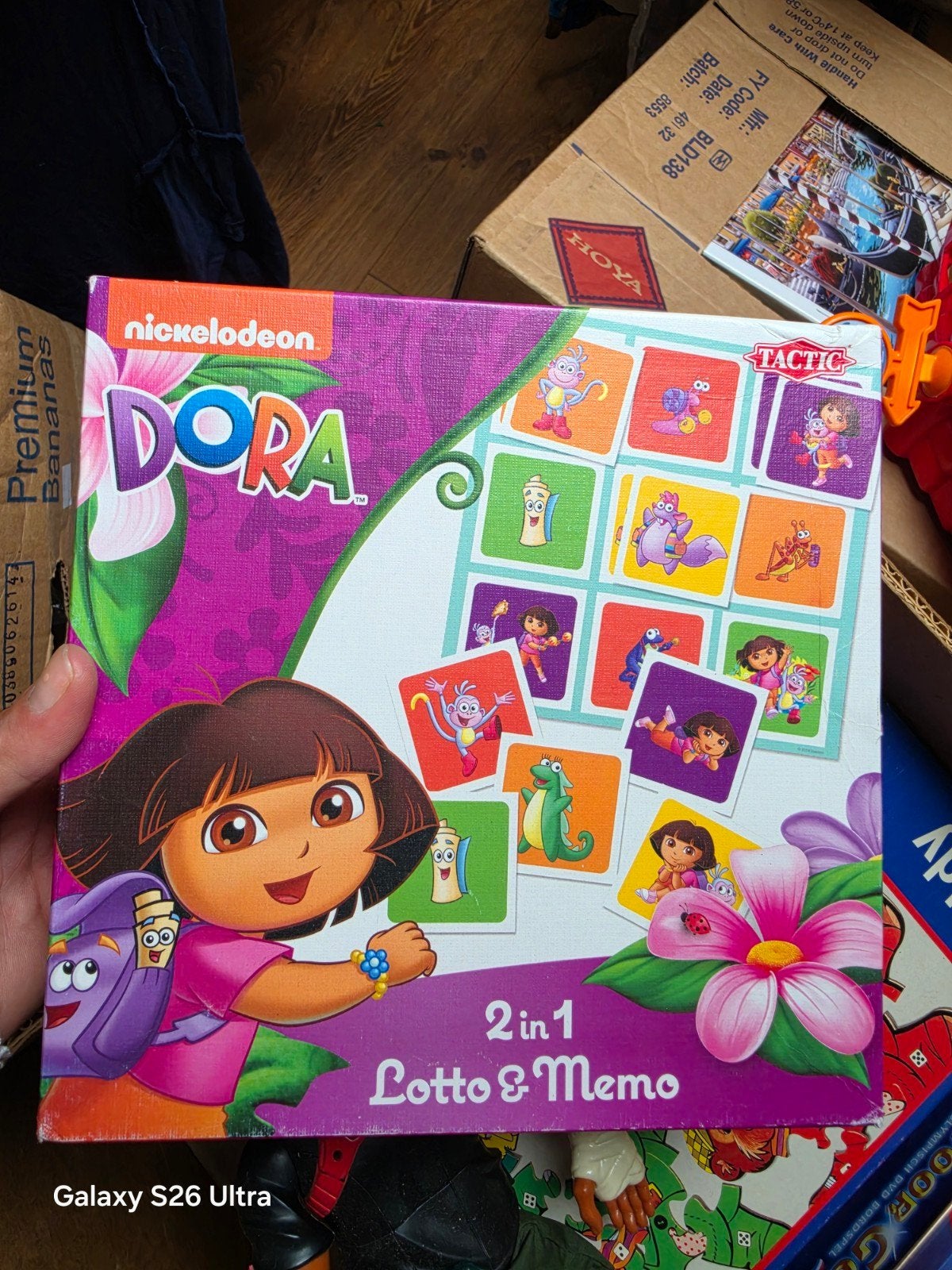 Dora 2-in-1 Lotto & Memo Spel, Een of twee spelers, Ophalen of Verzenden, Gebruikt, Tactic
