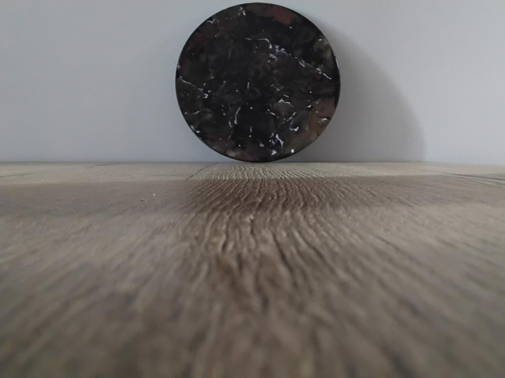 Decoratieve epoxy schijf - Zwart marmer look, Zwart, Nieuw, Kunststof, Ophalen of Verzenden