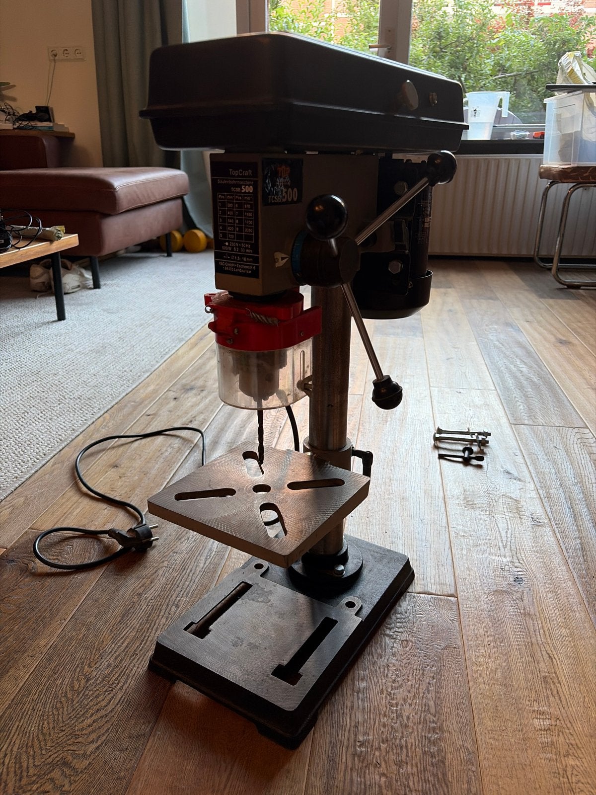 TopCraft Kolomboormachine TCSB 500, Doe-het-zelf en Verbouw, Gereedschap | Boormachines, Ophalen, Gebruikt, 400 tot 600 watt, Kolomboormachine