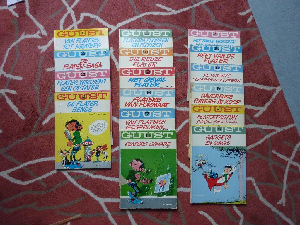 Guust Flater albums 16 x, Meerdere stripboeken, Ophalen of Verzenden, Gelezen, Franquin
