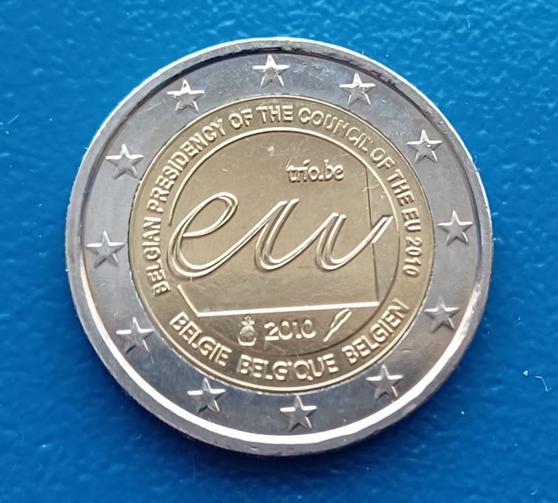 België 2 Euro "EU Voorzitter" - 2010, Verzenden, België, 2 euro, Losse munt